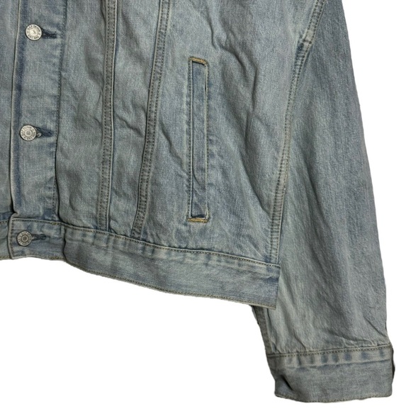 Gap Denim Jean Trucker Jacket Light Blue Wash Retro 1990s Broken In Extra Large - Picture 8 of 16
